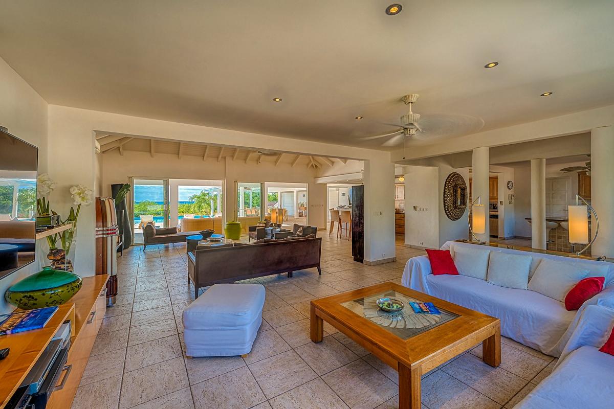 Villa Rental St Martin - Large living room